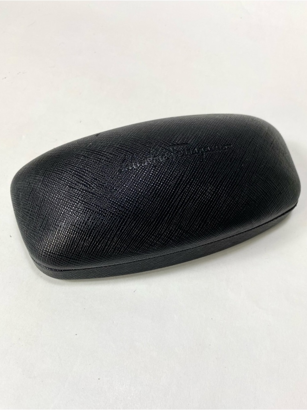 Salvatore Ferragamo Black Textured Eyewear Clamshell Hard Case